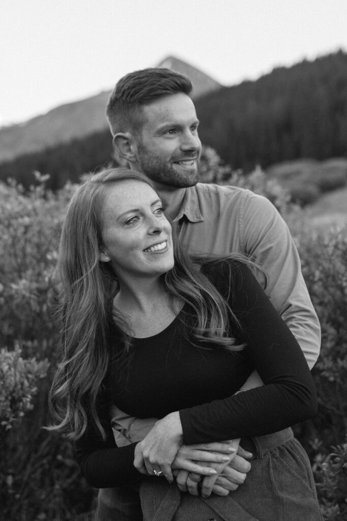 A candid and documentary style colorado fall engagment session in the rocky mountains