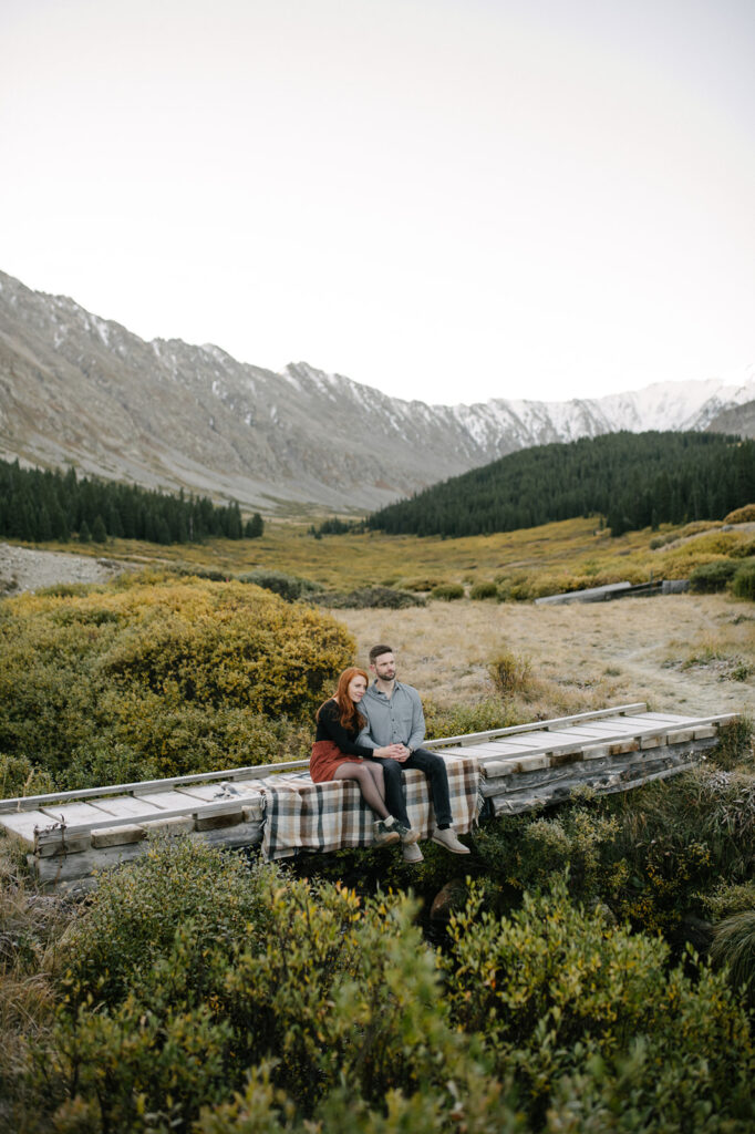 A candid and documentary style colorado fall engagment session in the rocky mountains