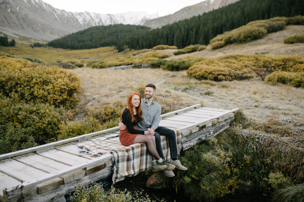 A candid and documentary style colorado fall engagment session in the rocky mountains