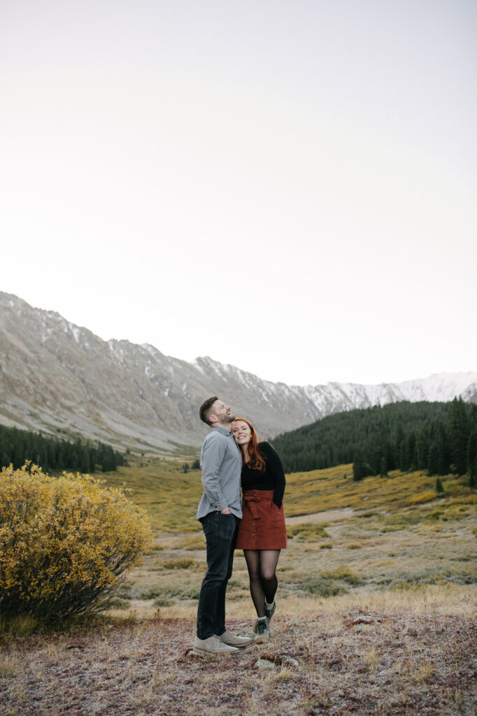 A candid and documentary style colorado fall engagment session in the rocky mountains