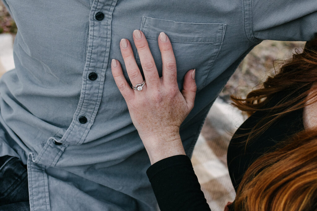 A candid and documentary style colorado fall engagment session in the rocky mountains