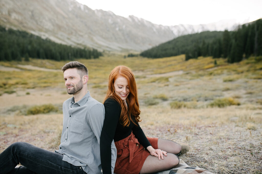 A candid and fun colorado fall engagment session in the rocky mountains