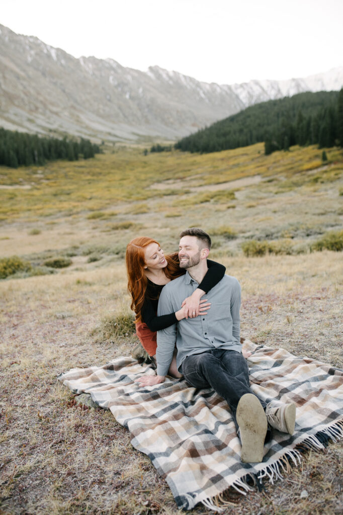 A colorado fall engagment session in the rocky mountains