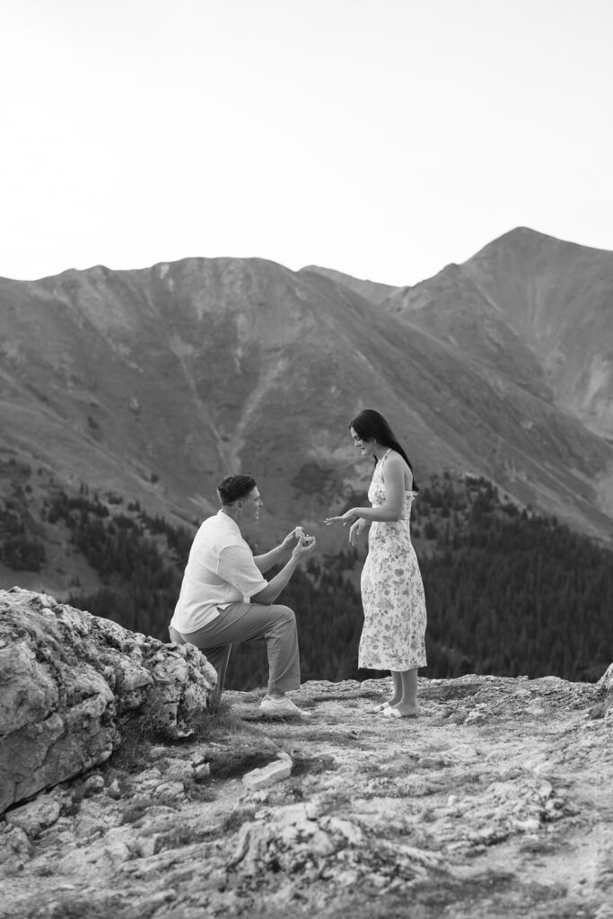 Colorado proposal photography in loveland pass
