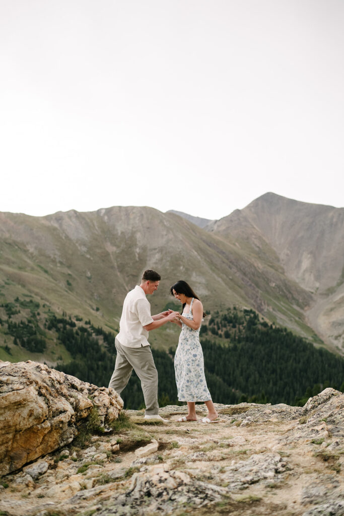 Colorado proposal photography in loveland pass
