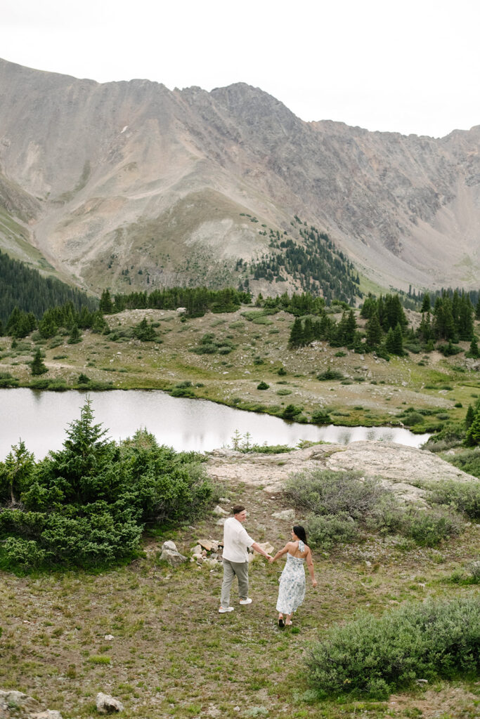 Colorado photographer engagement photography in the mountains
