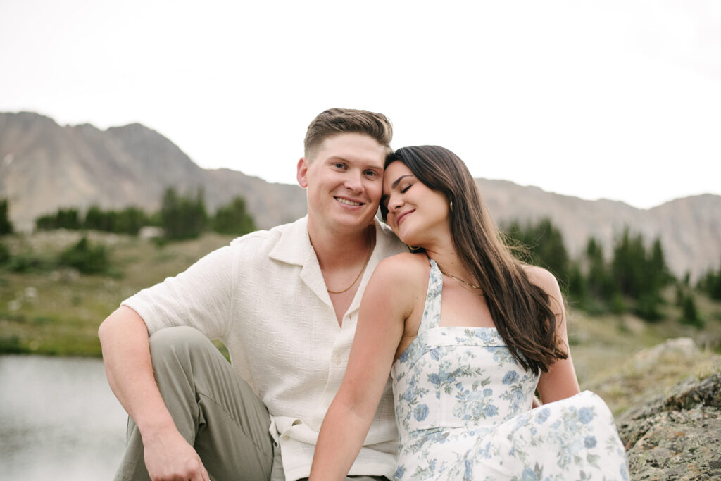 Colorado photographer capturing engagement photos at loveland pass near Breckenridge. 
