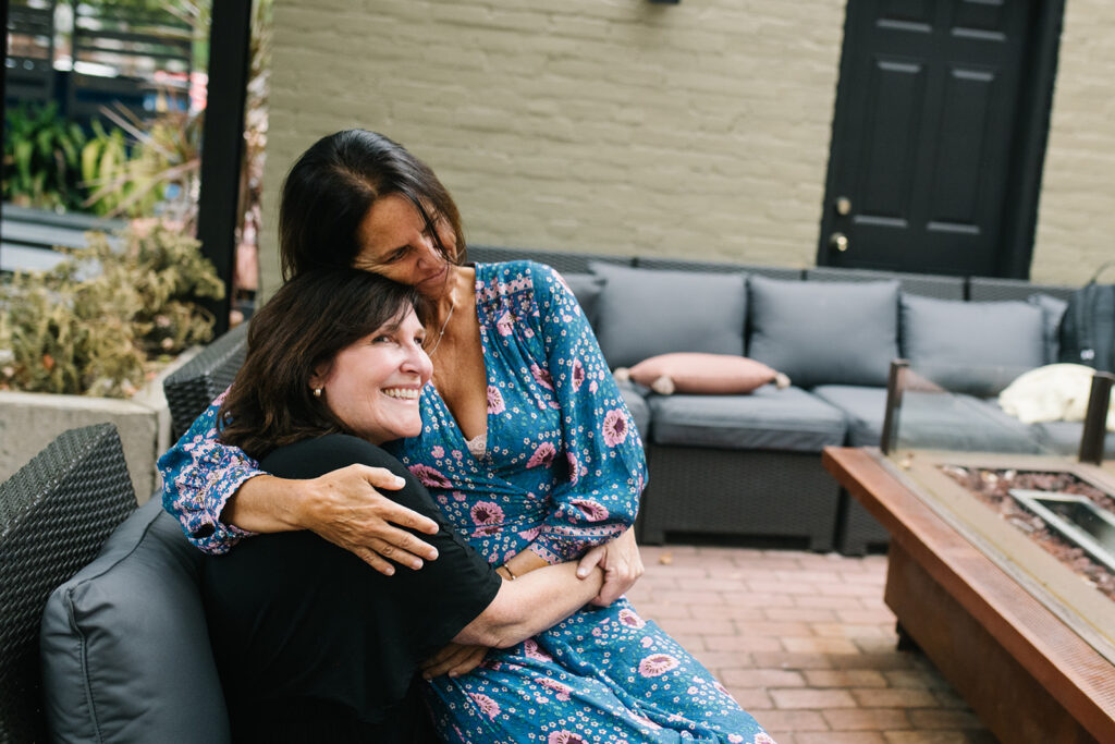 Romantic moment during a surprise proposal and engagement at My Bony Tony in Denver, Colorado