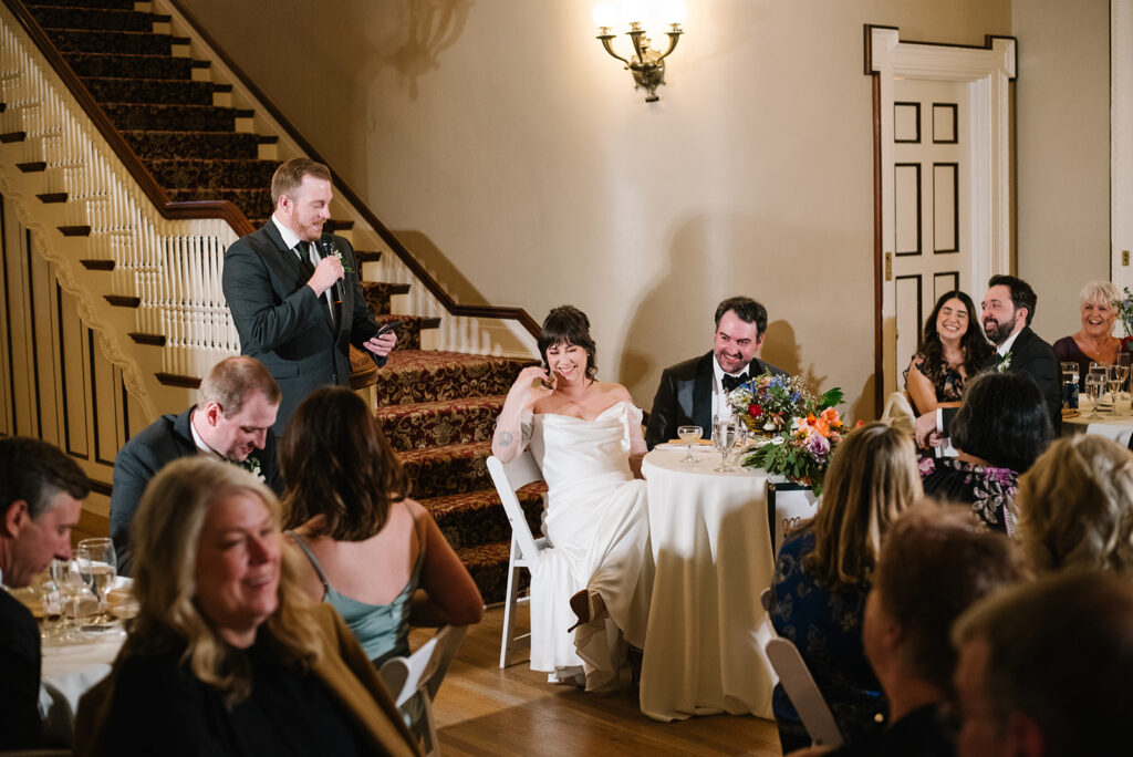heartfelt speeches during a spring wedding at grant humphreys mansion