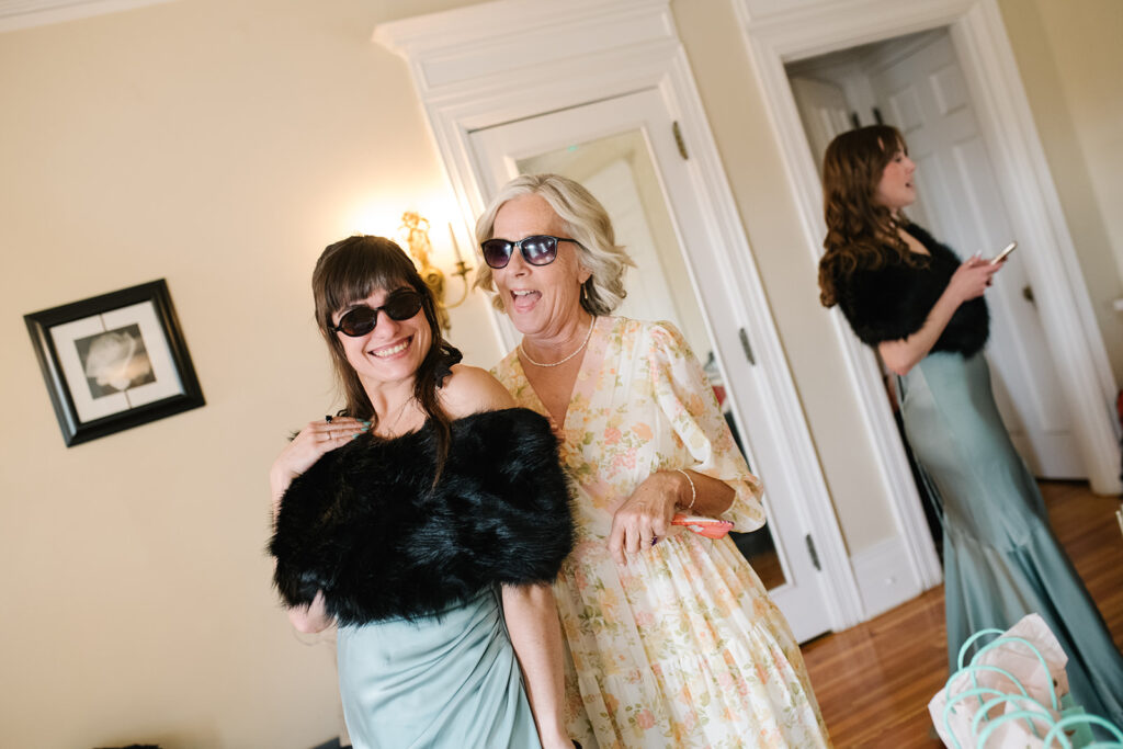 bridal party getting ready in Grant Humphreys Mansion wedding 