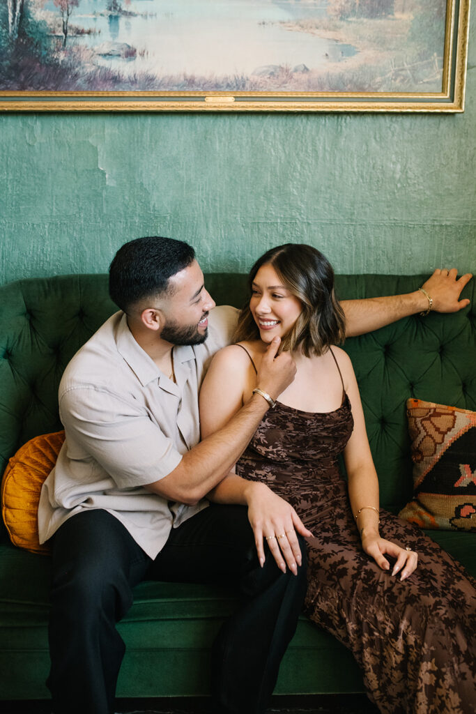 Intimate Fort Greene Bar engagement photos by Jennise Burgos Photography

