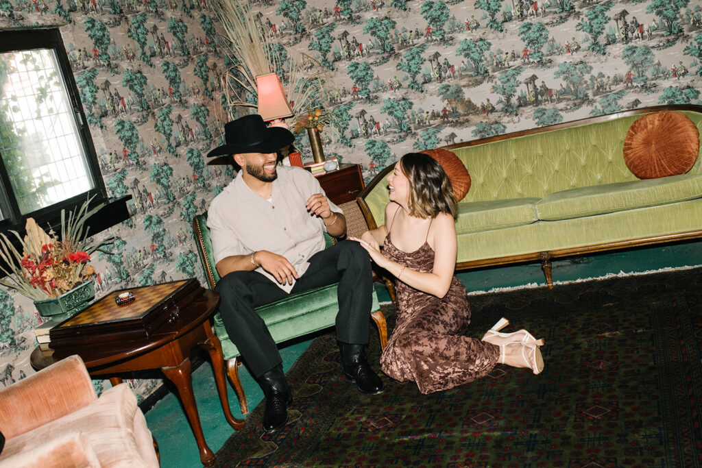Intimate Fort Greene Bar engagement photos by Jennise Burgos Photography

