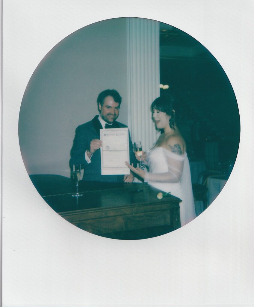 polaroid wedding photographer from a denver wedding photographer at grant Humphreys mansion venue