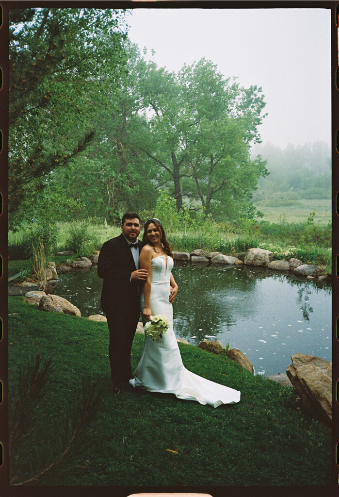 Romantic springtime portrait of the couple at The Greenbriar Inn wedding.