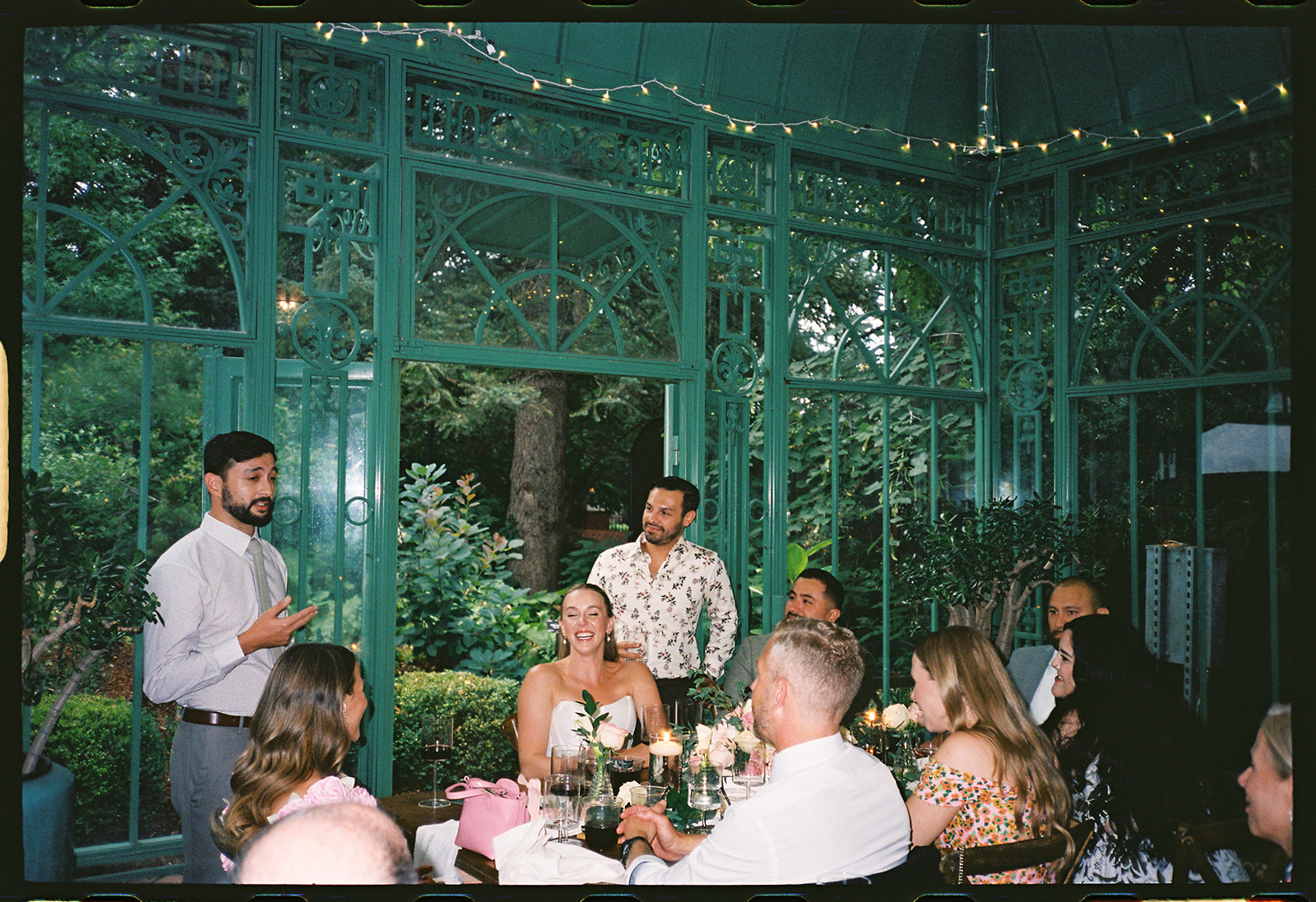 candid photographs inside of the Mosaic Solarium inside the botancial gardens in denver colorado