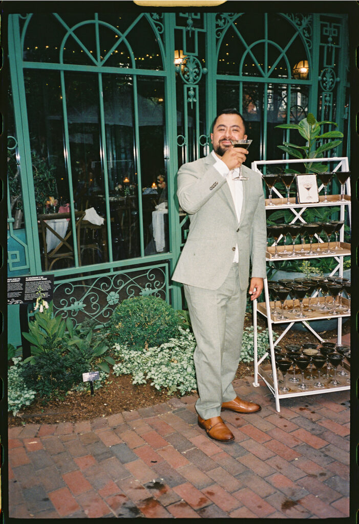 candid photographs outside of the Mosaic Solarium inside the botancial gardens in denver colorado
