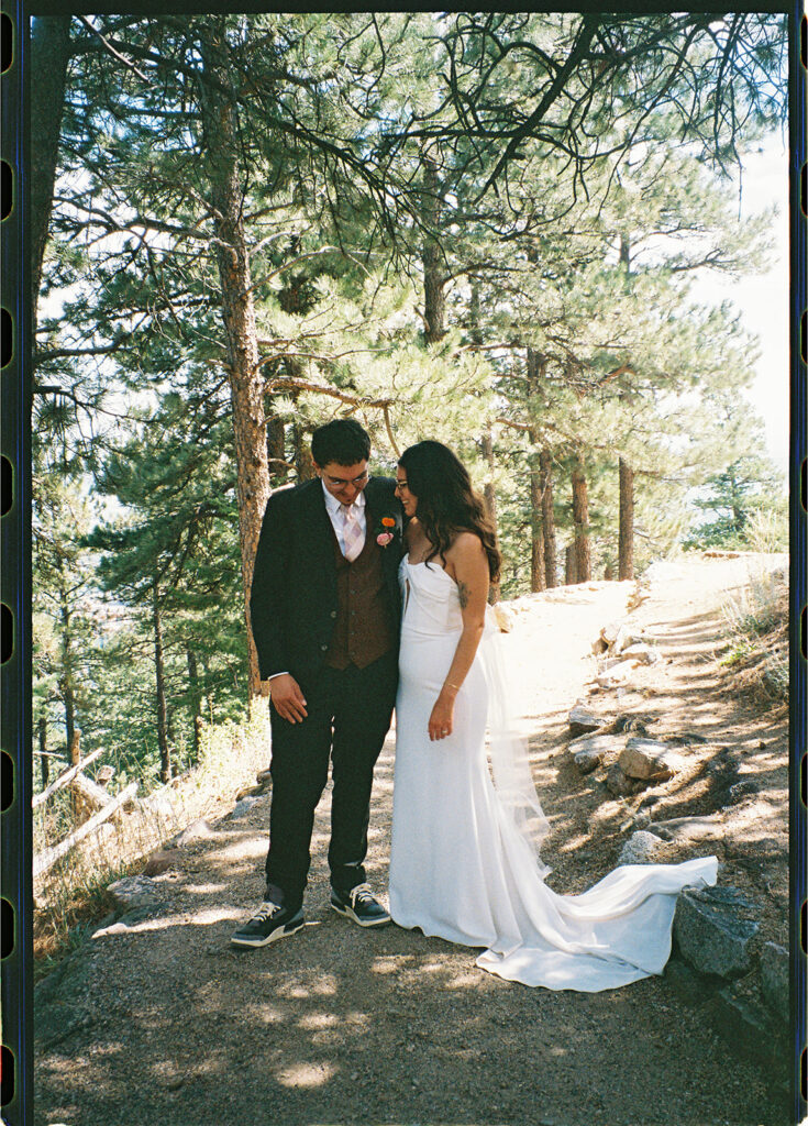 Sunrise Amphitheater wedding ceremony in Boulder Colorado from a colorado film wedding photographer