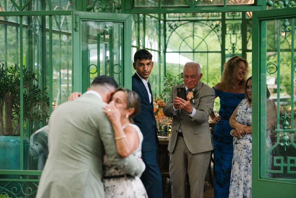 first dance bride and groom out the Mosaic Solarium