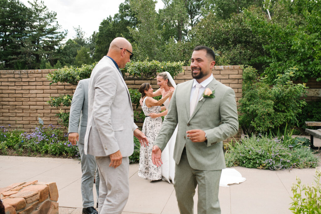 documentary wedding photography at the botancial gardens in denver colorado