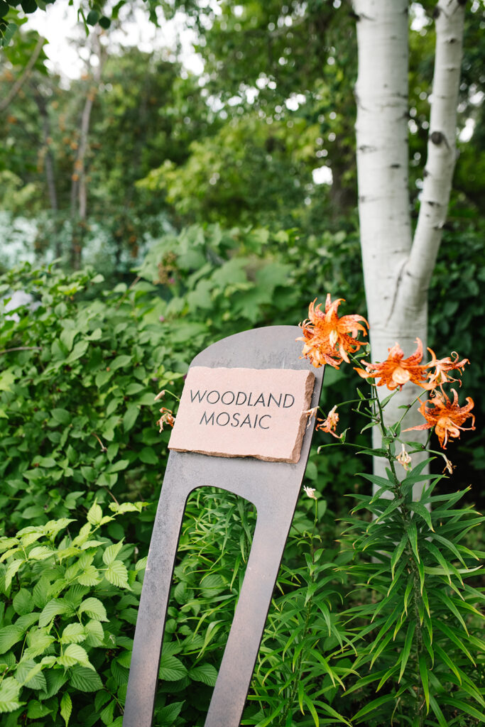 documentary wedding photographs of cocktail hour at the denver botancial gardens