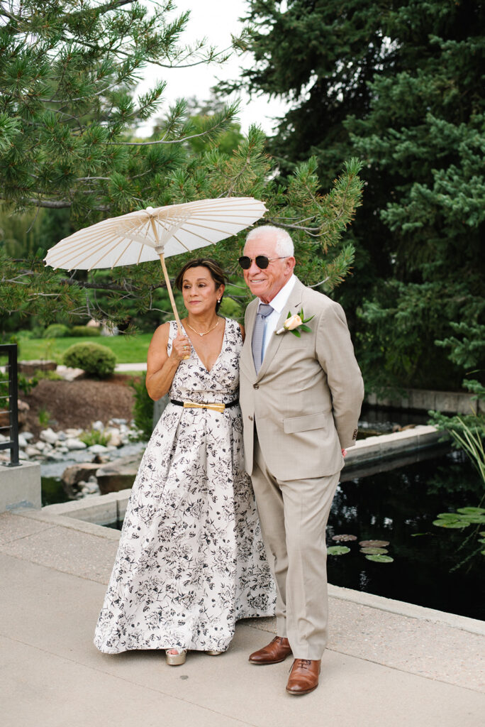 documentary wedding photography at the botancial gardens in denver colorado