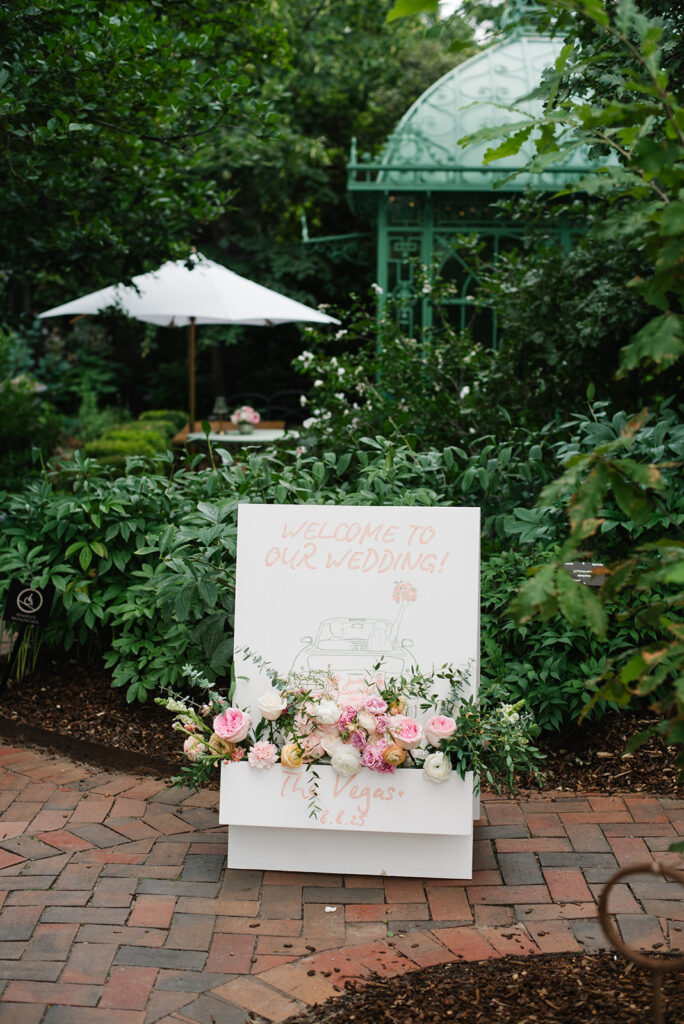 A ceremony taking place at the Mosaic Solarium in the Denver Botanic Gardens